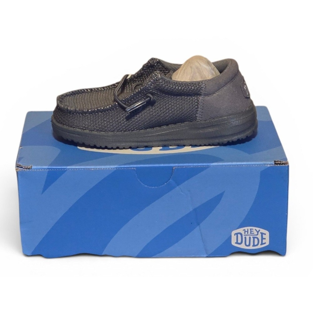 Hey Dude Wally Toddler Funk Mono Sneakers Alloy Grey Mesh Slip On K8 EU 25